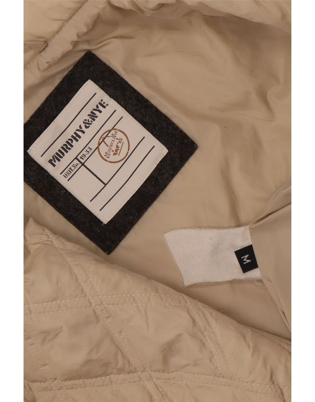 Murphy & Nye Quiltet jakke til kvinder UK 14 Medium Beige