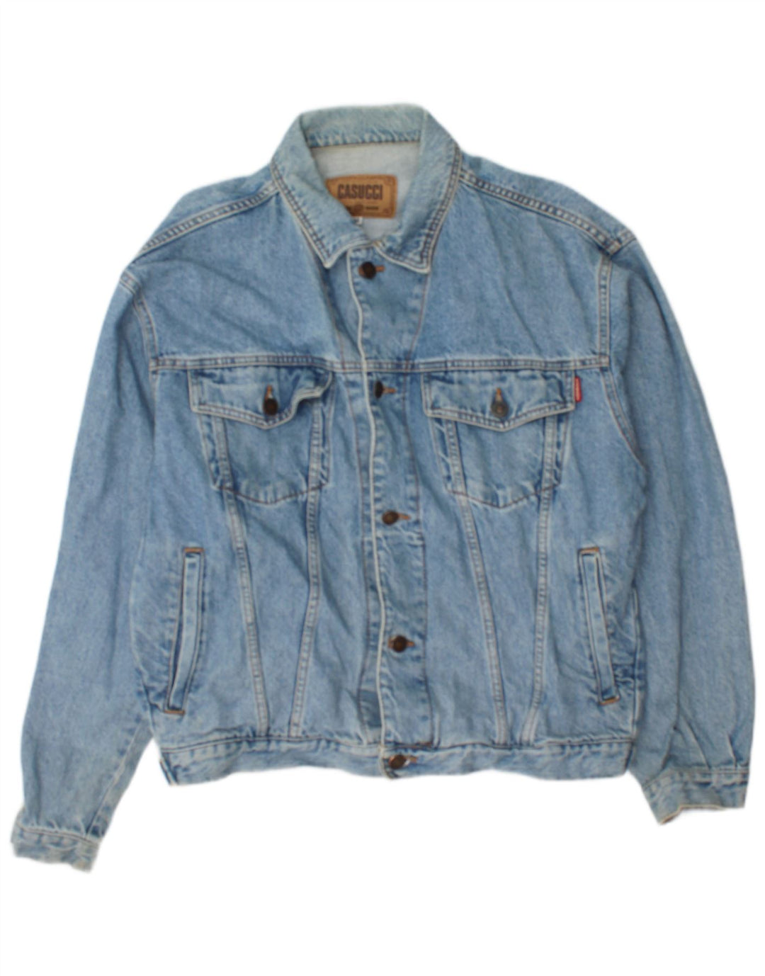 Casucci Herre denimjakke UK 38 Medium Blue Cotton
