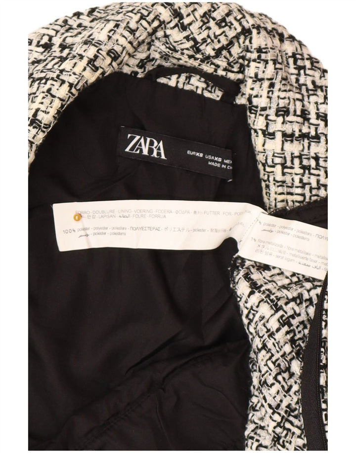 Zara Dame Ærmeløs Playsuit UK 6 XS Grå Ternet polyester
