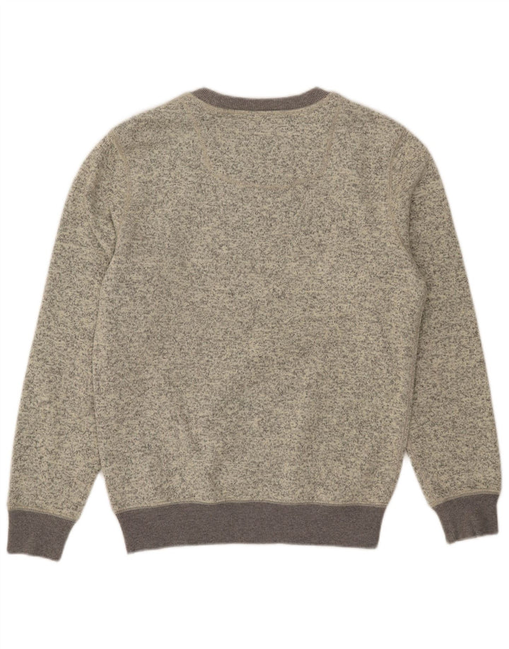 Joules Herre Boat Neck Jumper Sweater Small Grå Flecked Polyester