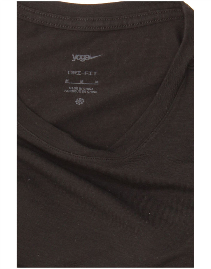 Nike Dame Dri Fit T-Shirt Top UK 14 Medium Sort