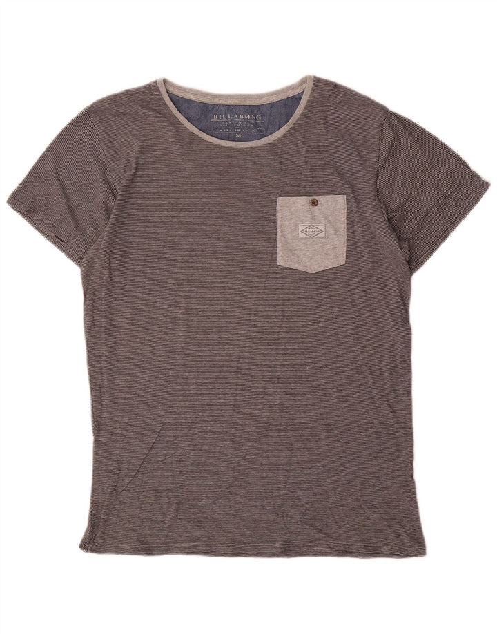 Billabong Herre Custom Fit T-shirt Top mellemgrå nålestribet bomuld