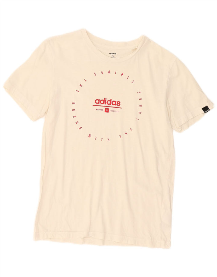 Adidas Herre grafisk T-shirt top lille hvid bomuld