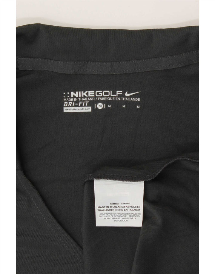 Nike Dame Dri Fit Polo Shirt UK 14 Medium Grey Polyester