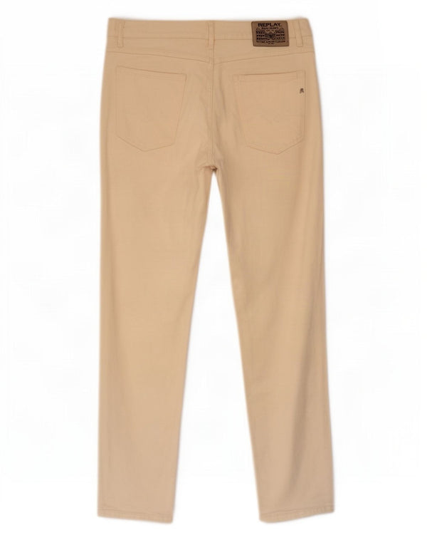 Replay Herre Slim Jeans W34 L31 Off White
