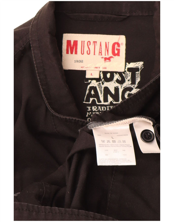 Mustang Herre Utility Jacket UK 40 Stor brun bomuld