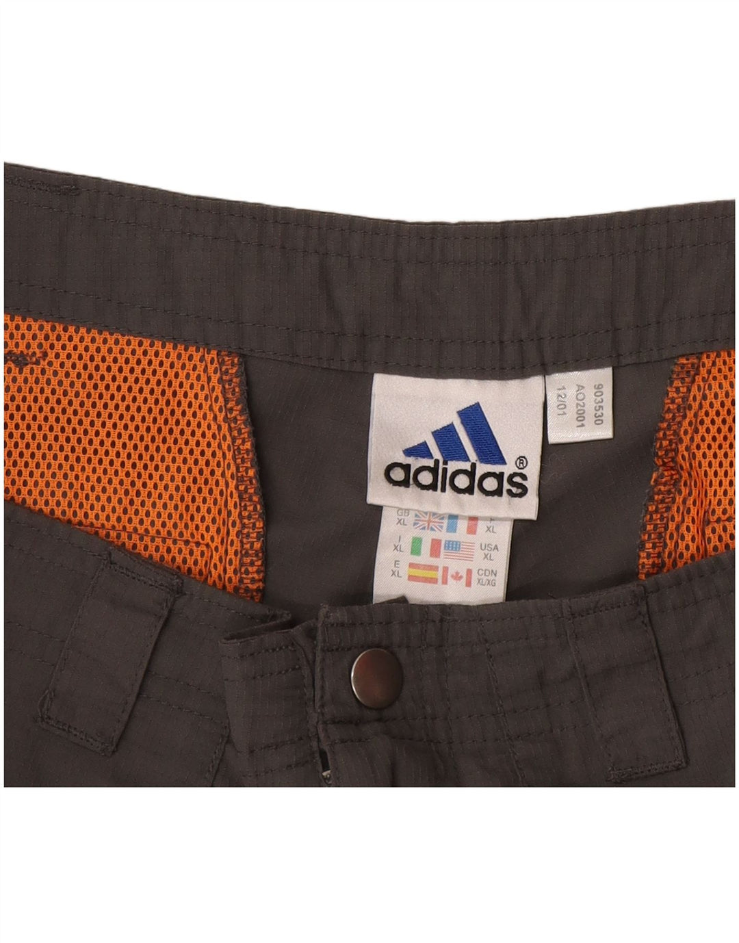 Adidas Herre Casual Shorts XL W38 Grå Polyester
