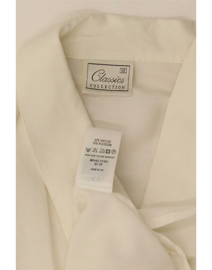 Classics Dame Kortærmet Regular Shirt Bluse UK 12 Medium White