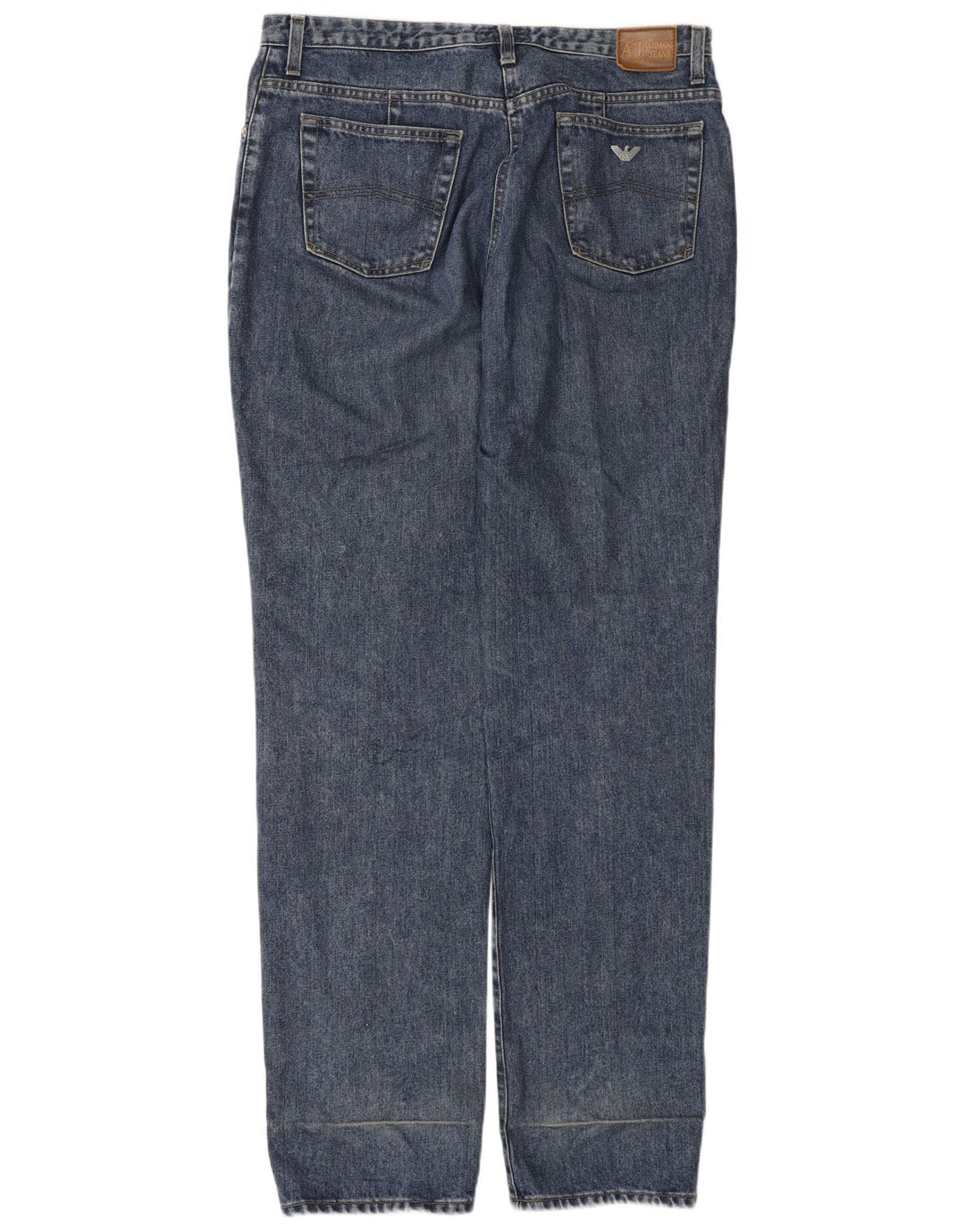 ARMANI Straight jeans til mænd W33 L34 blå bomuld