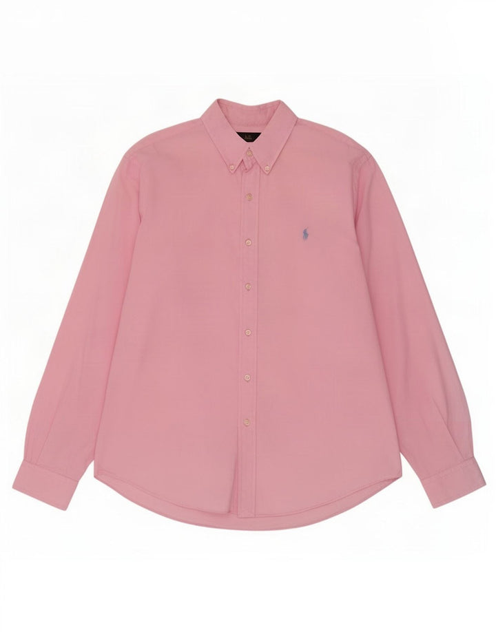 Ralph Lauren Herreskjorte Stor Pink Bomuld