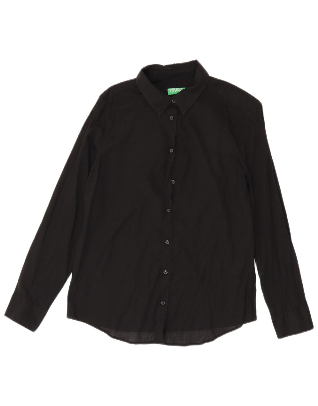 Benetton Dameskjorte UK 14 Medium Sort