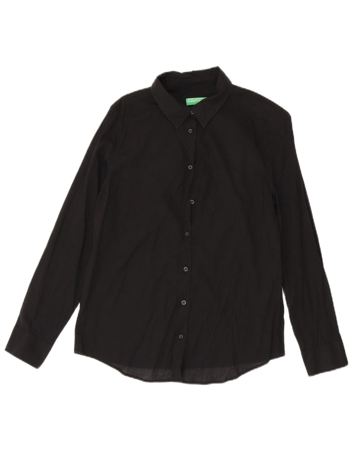 Benetton Dameskjorte UK 14 Medium Sort