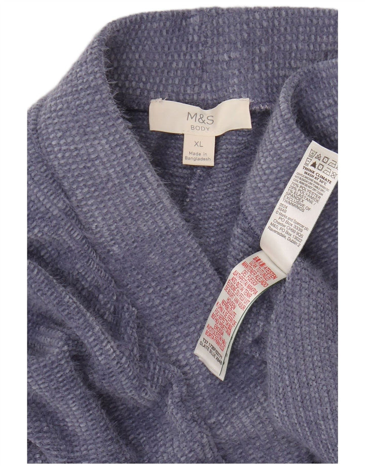 Marks & Spencer Strikket træningsdragt bukser til kvinder UK 18 XL Lilla polyester