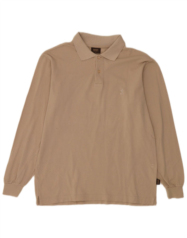 Rifle Langærmet herre poloshirt Medium Beige Bomuld