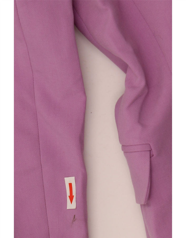 Zara Womens Open Blazer Jacket UK 6 XS Lilla Polyester