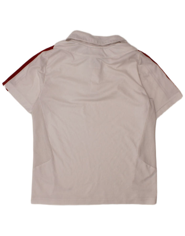 ADIDAS Boys Climacool Polo Shirt 9-10 År Hvid Polyester