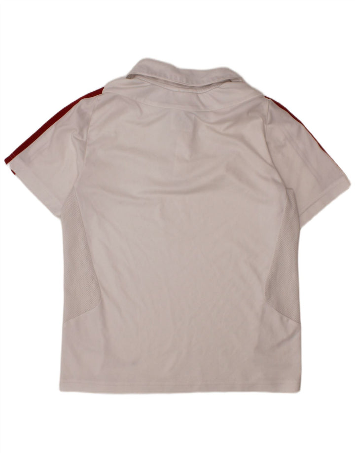 ADIDAS Boys Climacool Polo Shirt 9-10 År Hvid Polyester
