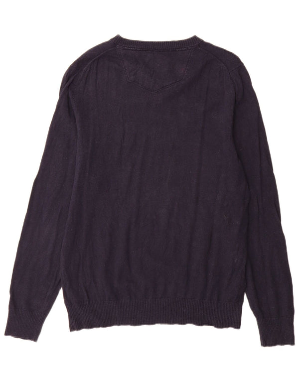 Fat Face Herre V-hals sweater Medium Marineblå Bomuld