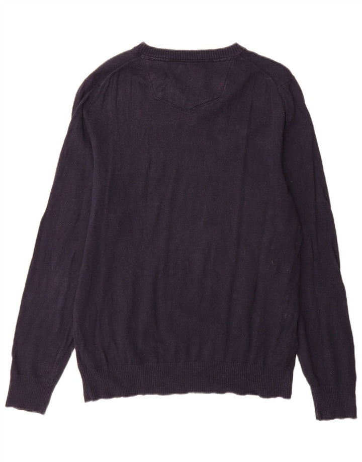 Fat Face Herre V-hals sweater Medium Marineblå Bomuld