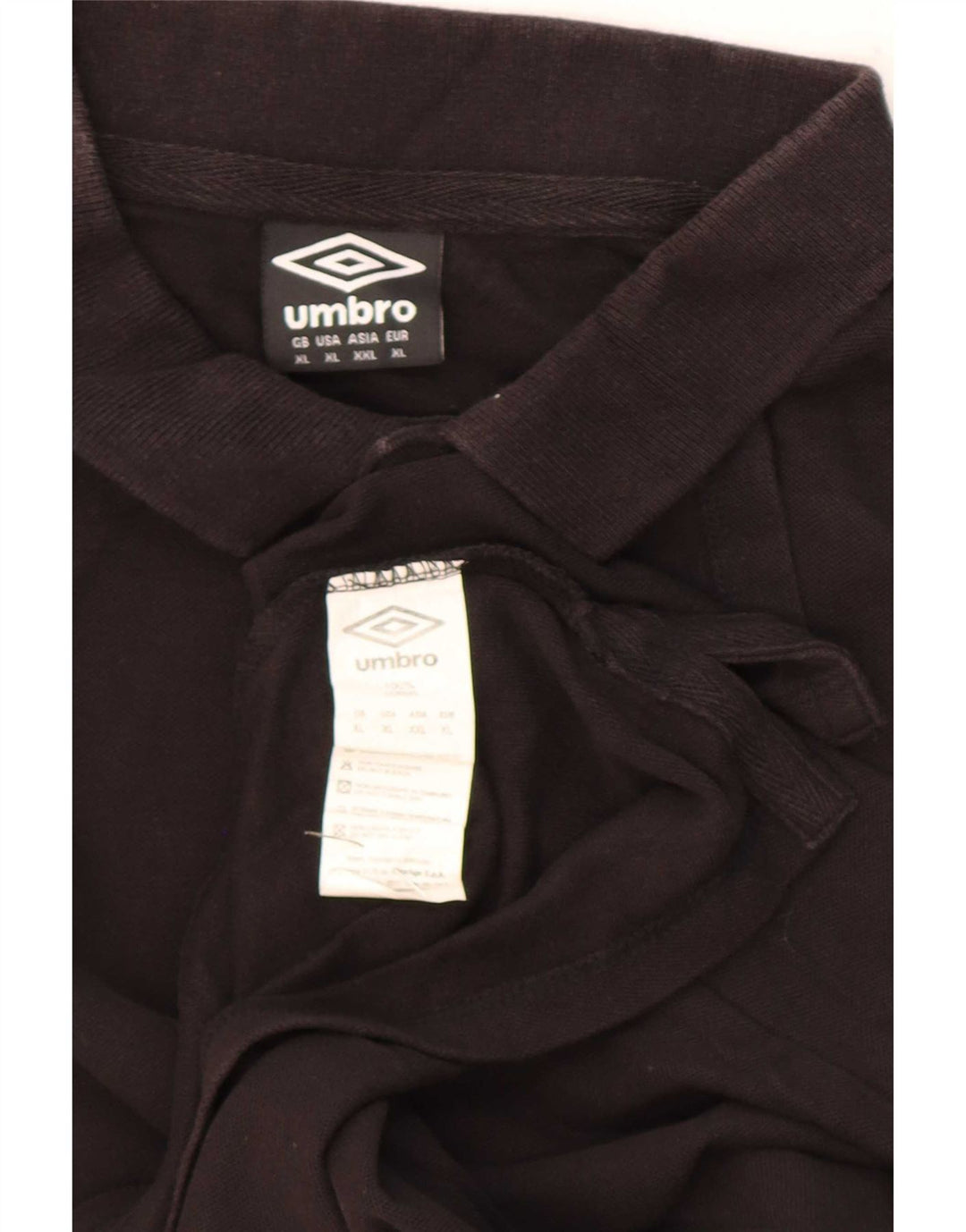 Umbro Herre Polo Shirt XL Sort Bomuld