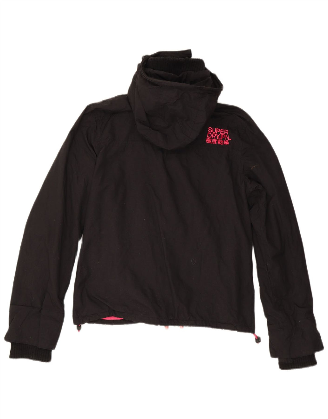 Superdry Womens The Windcheater Windbreaker Jacket UK 14 Medium Black