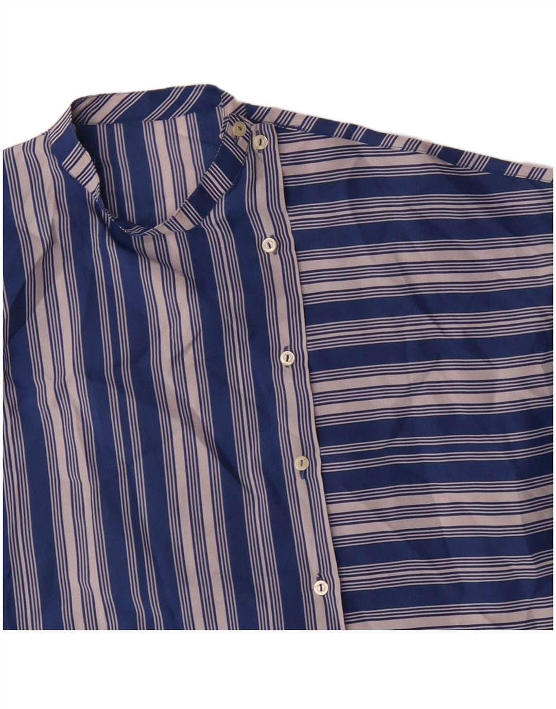 VINTAGE Dameskjortebluse UK 18 XL Blå Stribet