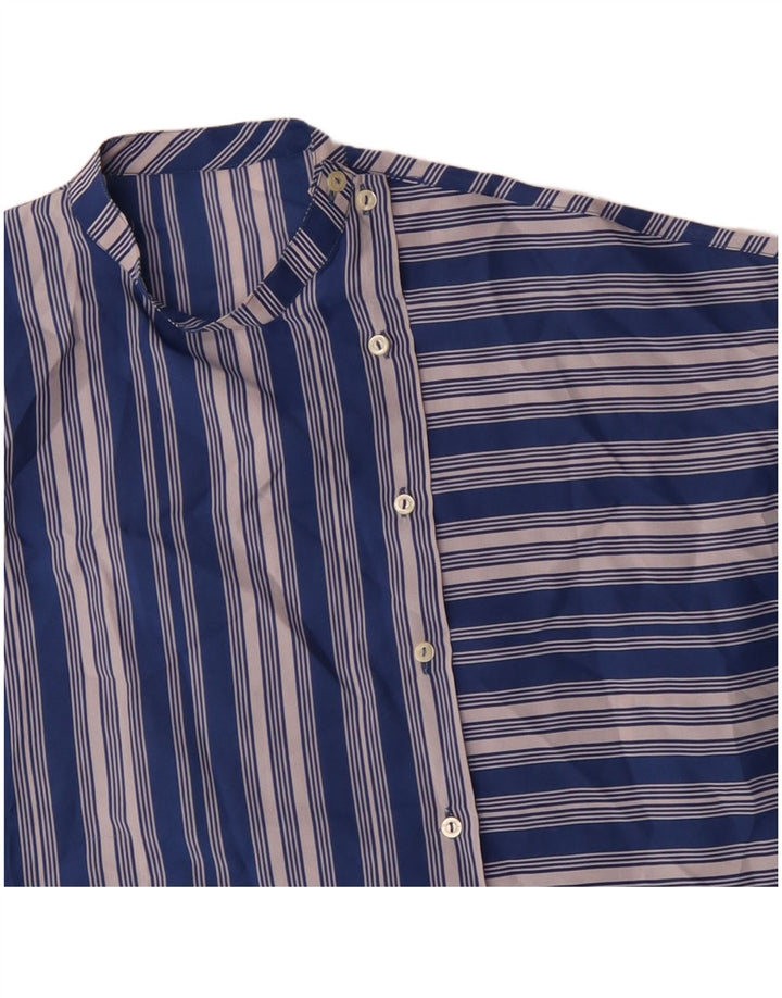 VINTAGE Dameskjortebluse UK 18 XL Blå Stribet