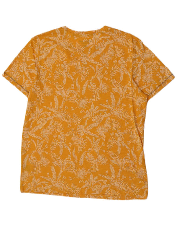 Jack & Jones Herre Slim Fit T-Shirt Top XL Gul Blomster Bomuld