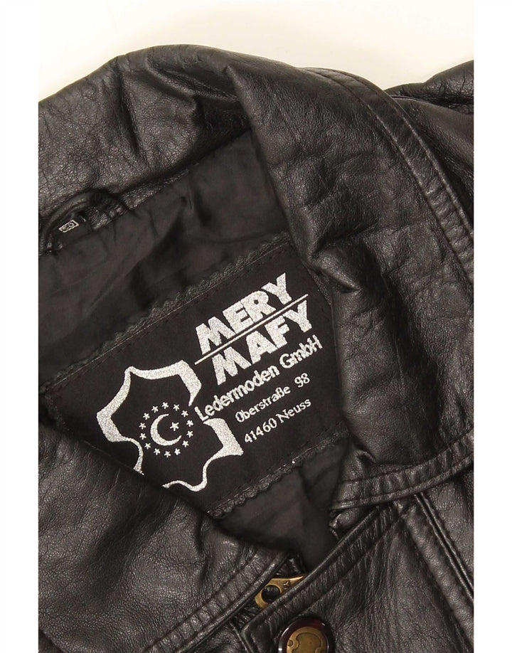 Vintage Herre Læderjakke IT 50 Large Sort