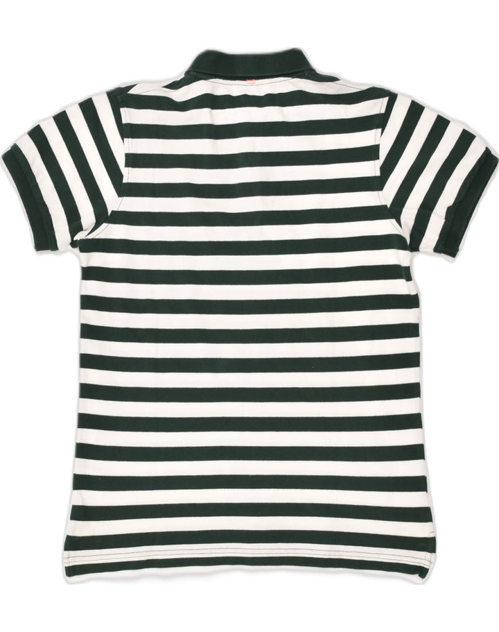 SUN68 Boys Polo Shirt 11-12 Years Green Striped Cotton | Vintage Sun68 | Thrift | Second-Hand Sun68 | Used Clothing | Messina Hembry 