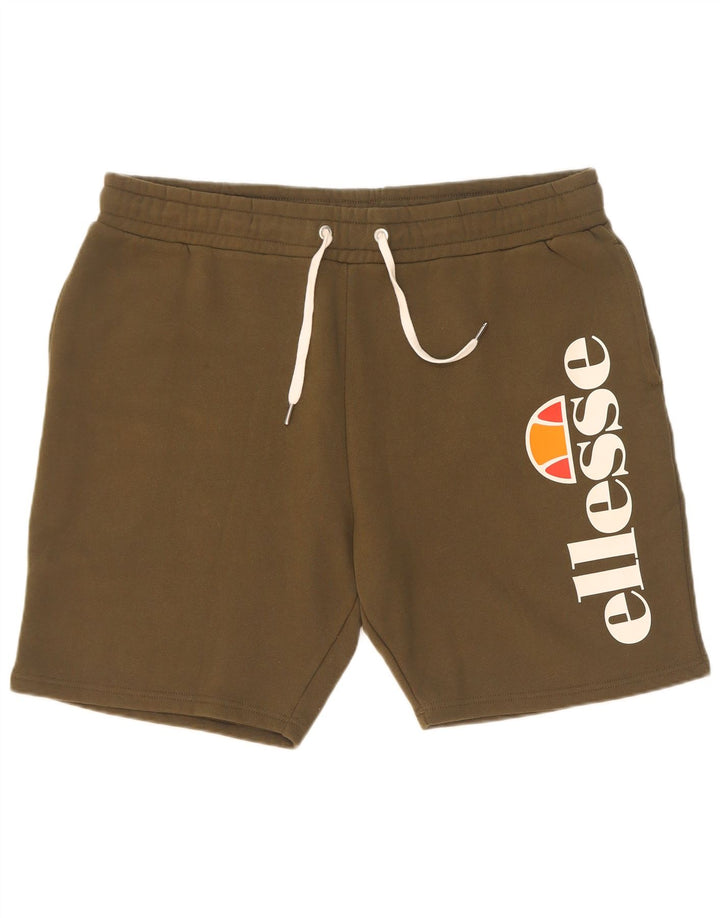 Ellesse Herre grafiske sportsshorts 2XL Khaki Bomuld