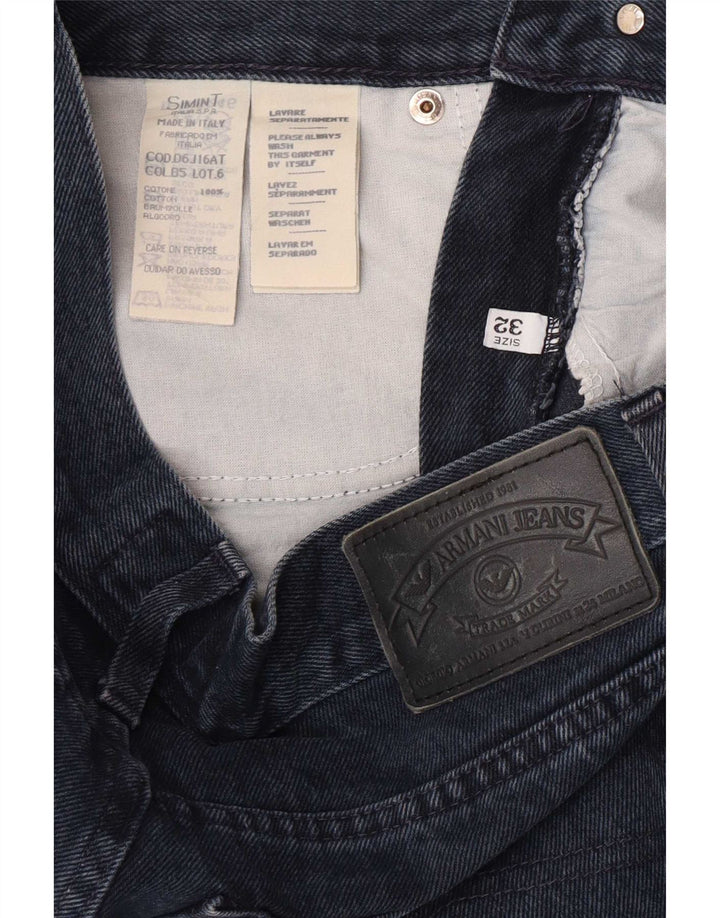 Armani Dame Straight Jeans W32 L32 Marineblå Bomuld