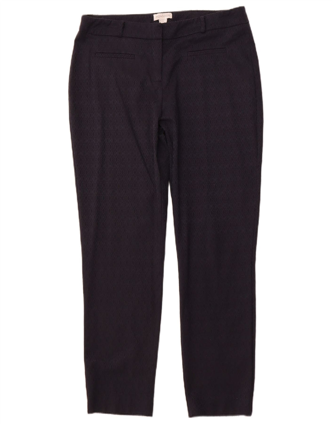 MONSOON Dame Casual Bukser UK 14 Large W34 L29 Navy Blue