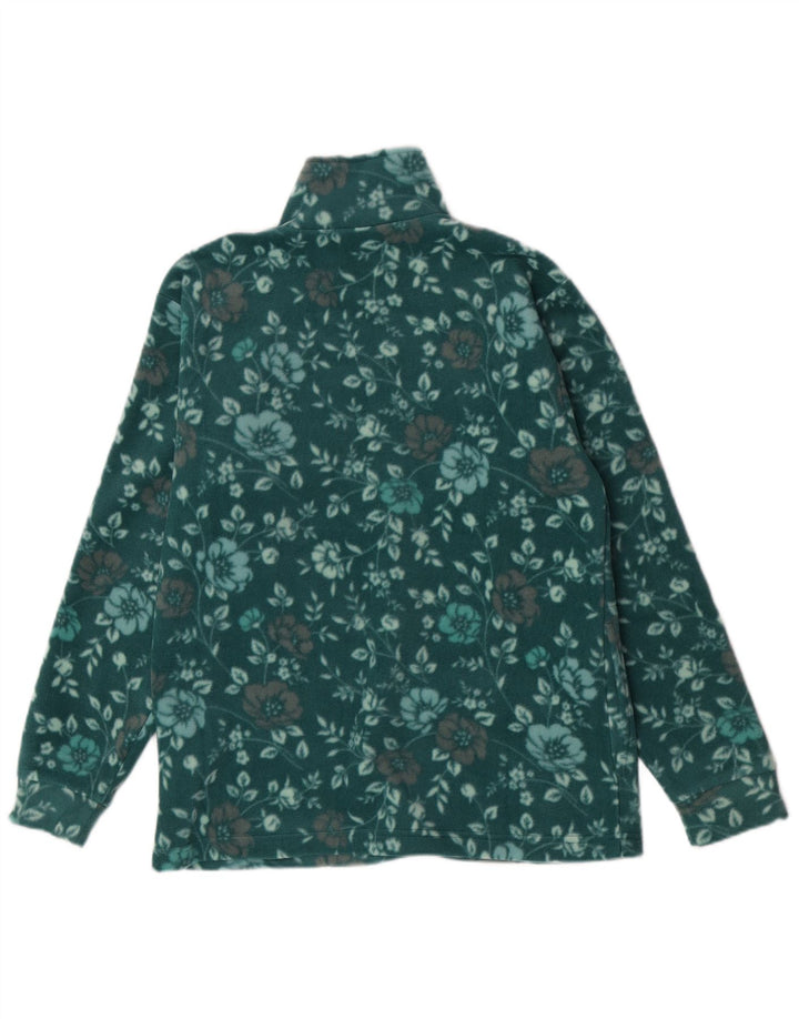 Canada Logan Fleecejakke til kvinder UK 18 XL Grøn blomsterpolyester