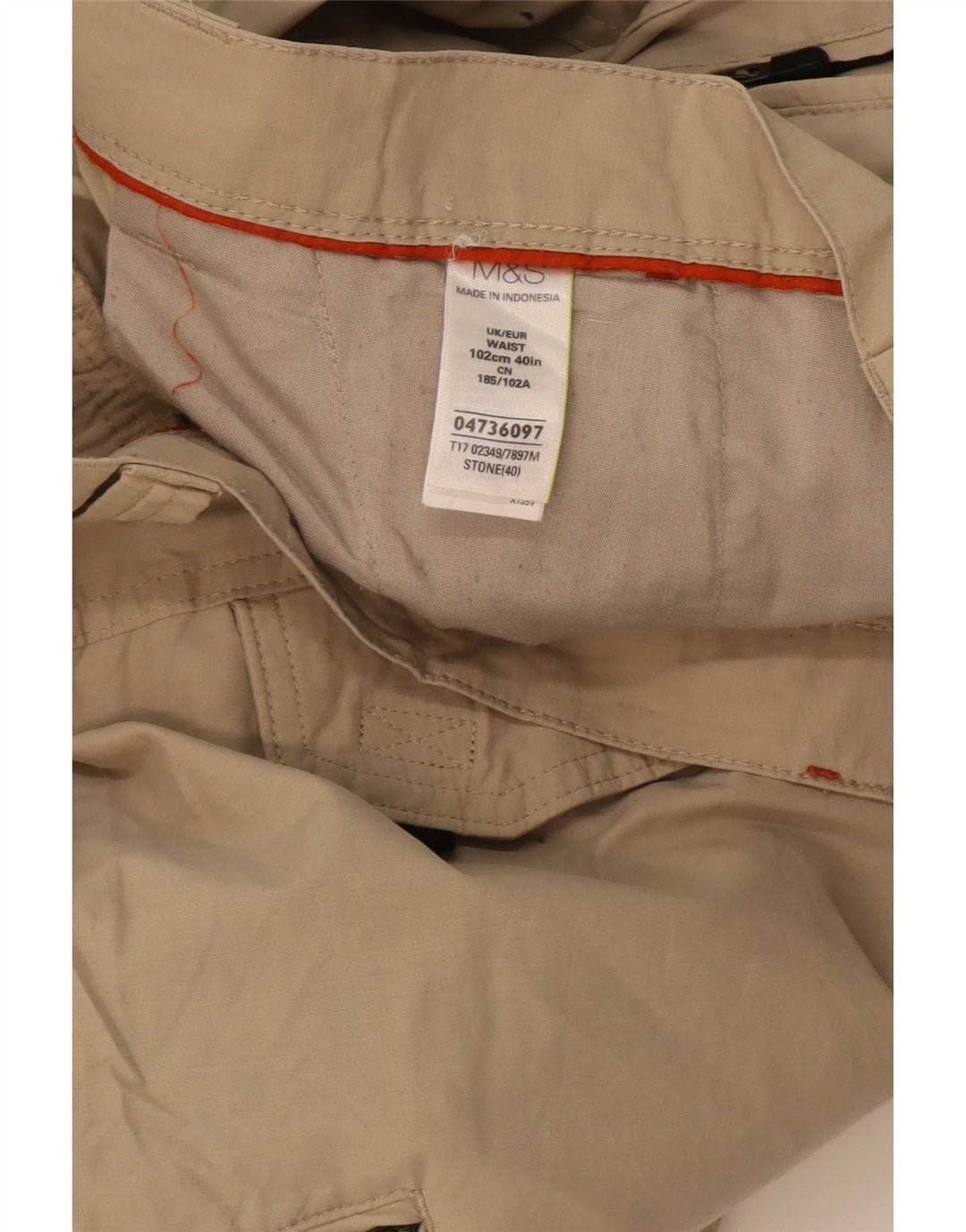 Marks & Spencer Herre Cargo Bermuda Shorts W40 XL Beige Bomuld