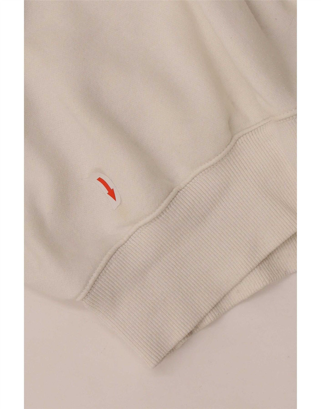 Nike Dame Oversized Crop Zip Neck Sweatshirt Jumper UK 10 Small White