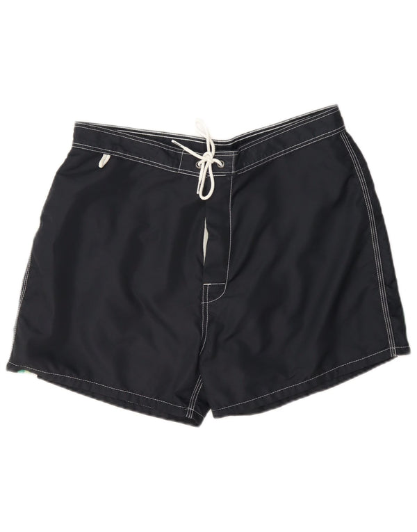 Sundek Mens Swimming Shorts Medium Navy Blue Colourblock Nylon