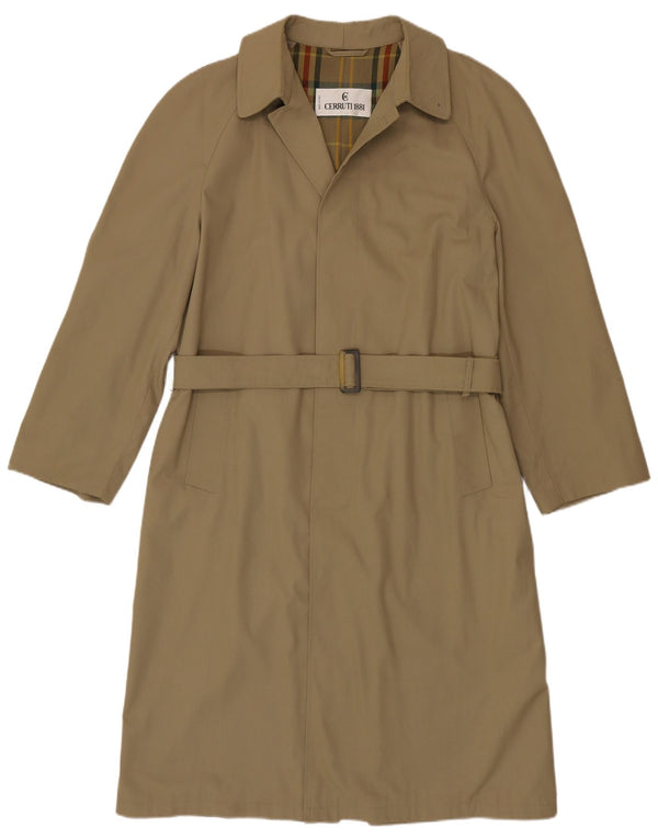 Cerruti 1881 Herre Loose Fit Trench Coat IT 46 Small Beige Polyester