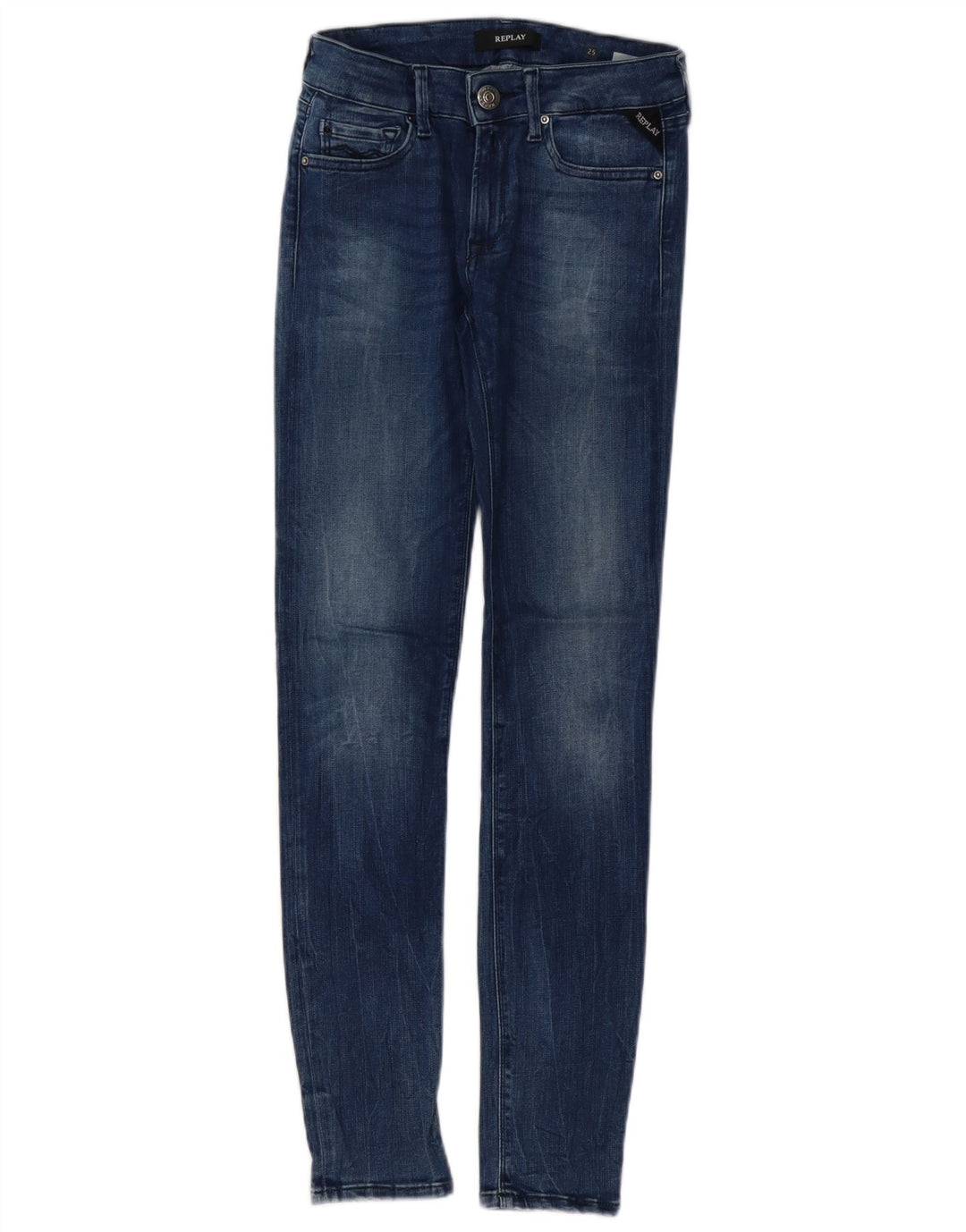 REPLAY Dame Skinny Jeans W25 L29 Navy Blue
