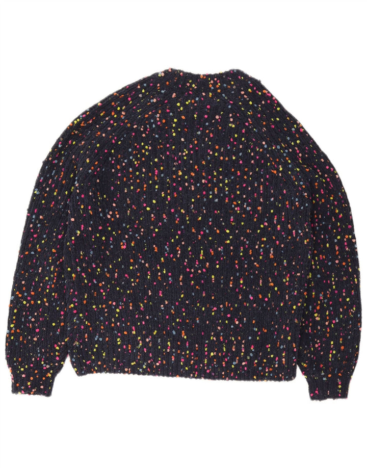 MARKS & SPENCER Dame sweater med rund hals DK 12 Medium Navy Blue