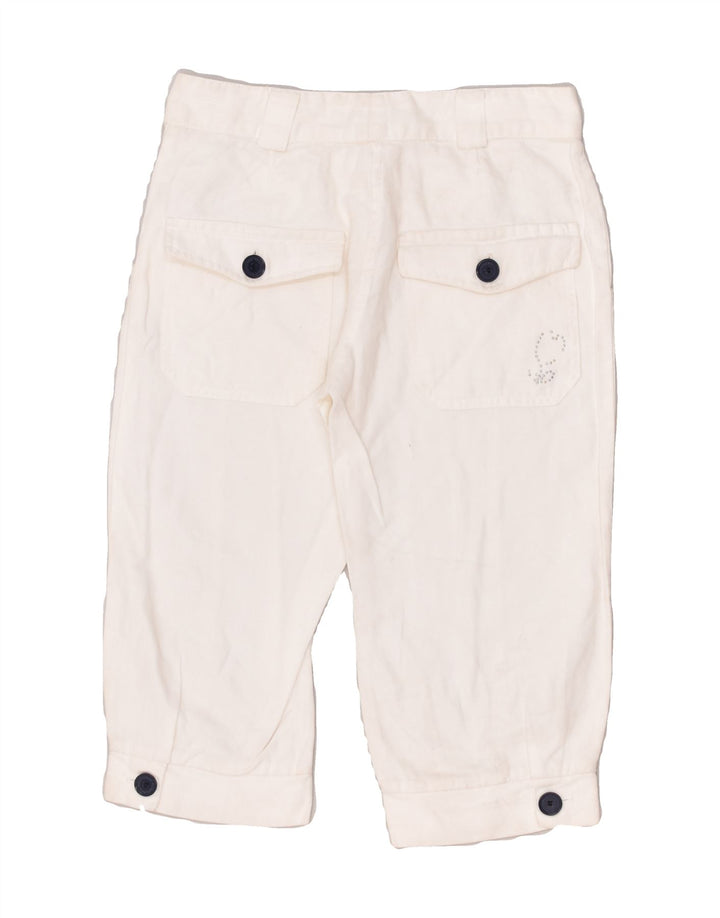 PATRIZIA PEPE Girls Straight Capri Trousers 7-8 Years Large W24 L14 White | Vintage Patrizia Pepe | Thrift | Second-Hand Patrizia Pepe | Used Clothing | Messina Hembry 
