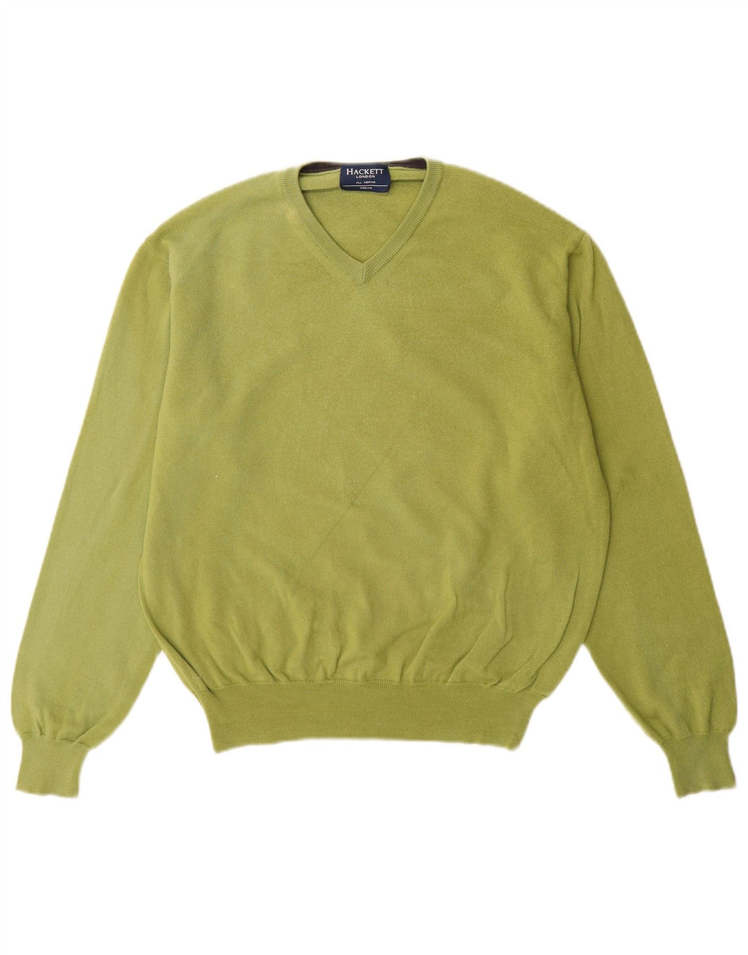 Hackett Herre V-hals sweater Medium Grøn Merinould