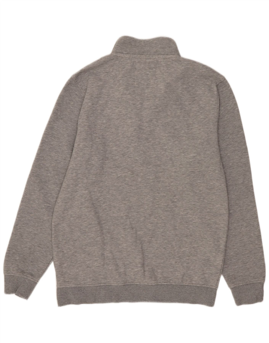 Besætningstøj Herre lynlås-hals sweater Jumper Medium Grå Flecked Bomuld