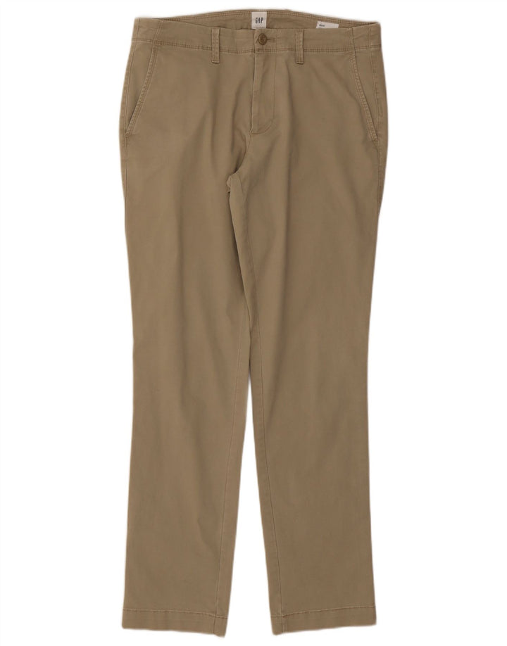 Gap Herre Slim Chino Bukser W32 L32 Beige Bomuld