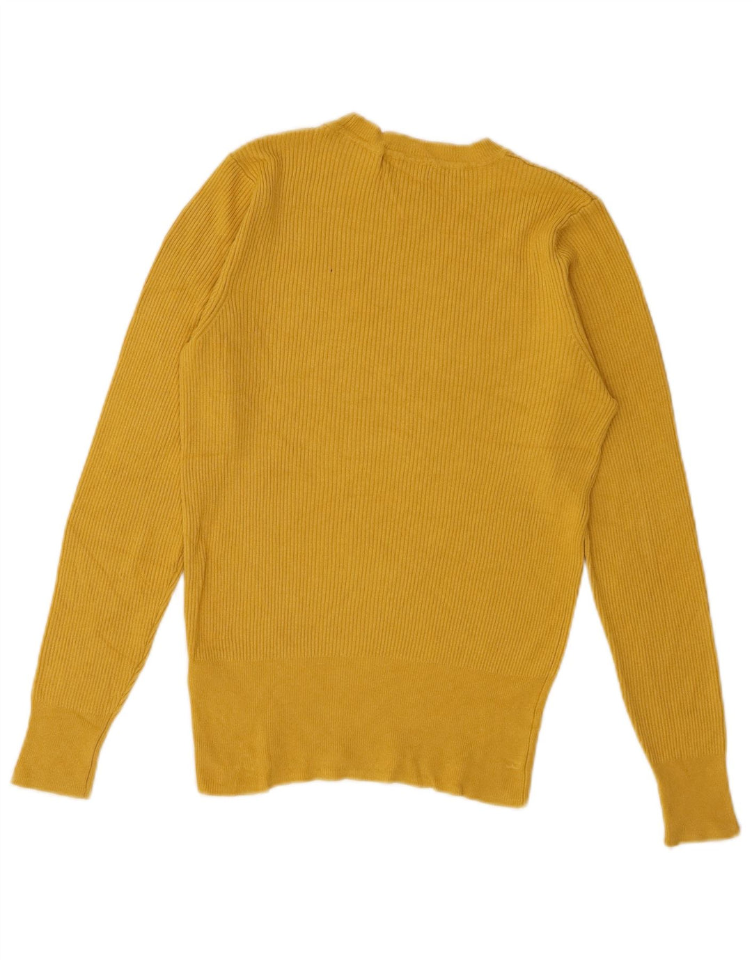 Marks & Spencer Dame sweater med rund hals DK 12 Medium gul viskose