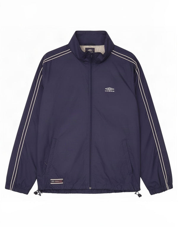 Umbro Regnjakke med hætte til mænd UK 38/40 Medium Navy Blue Nylon