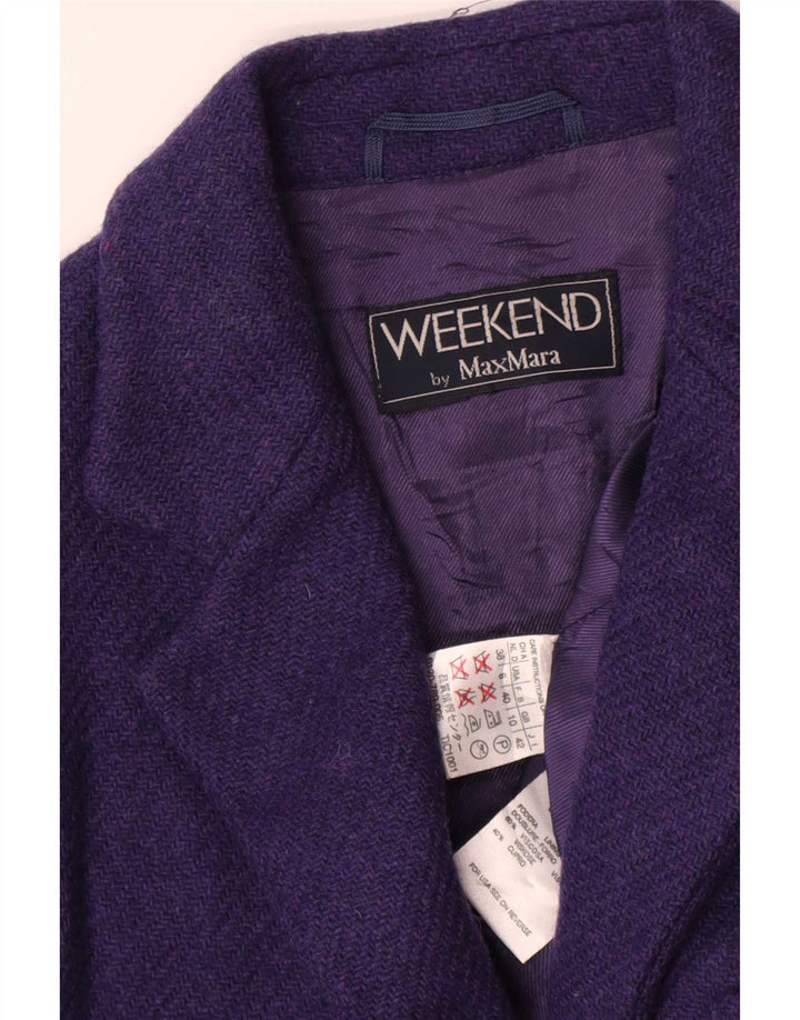 Max Mara Dame Weekend 3 Button Oversized Blazer Jacket UK 10 Small Purple