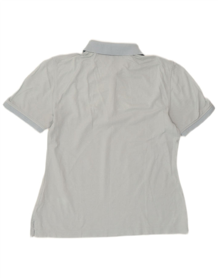 TOMMY HILFIGER Dame Polo Shirt UK 14 Stor Blå Bomuld