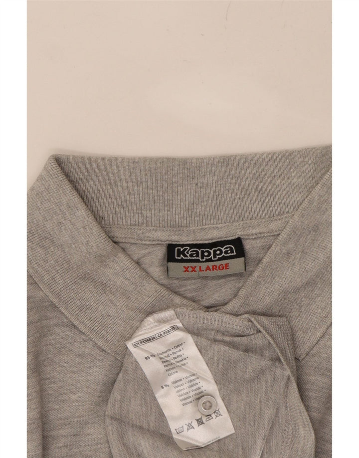 KAPPA Mens Polo Shirt 2XL Grey Cotton Vintage Kappa and Second-Hand Kappa from Messina Hembry 