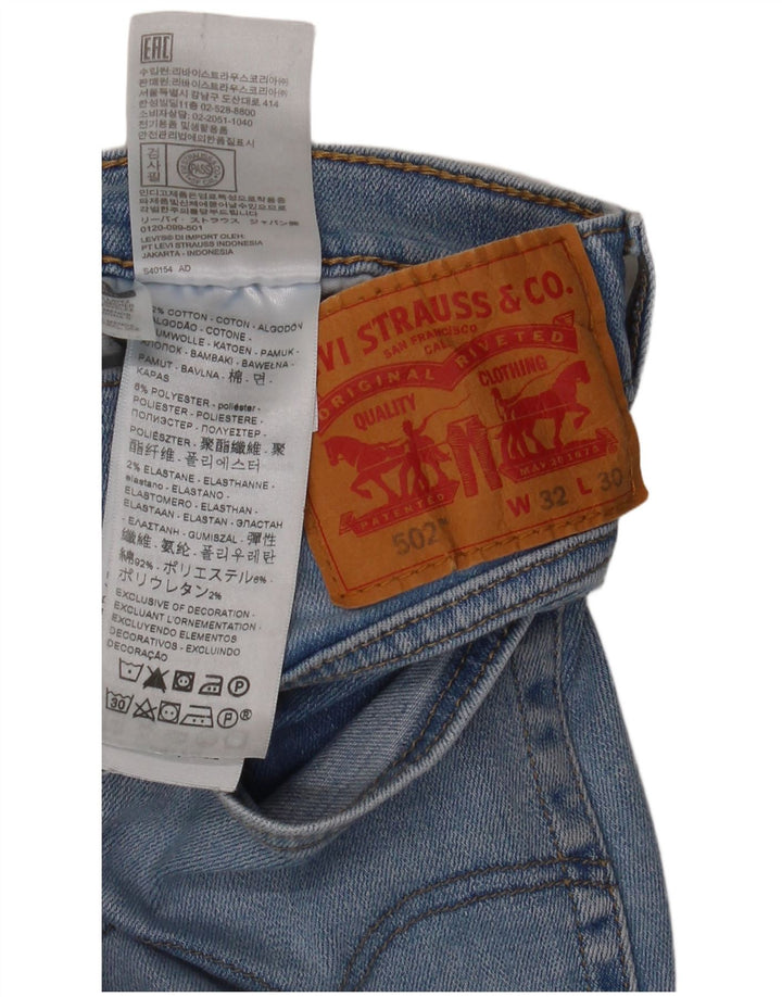 Levi's Herre 502 tilspidsede jeans W32 L30 blå bomuld